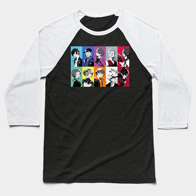 P3R Characters Baseball T-Shirt by LOVE ME PODCAST